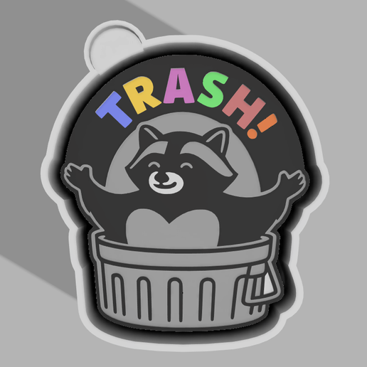 🦝🗑️ Raccoon Trash Mold – Freshie, Keychain, Resin & Candle Mold