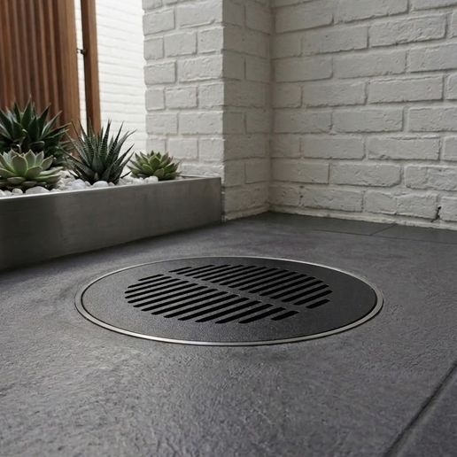Tapa de Desagüe Circular Ranurada - Rejilla para Patio Cubierto o Lavadero (STL 3D)