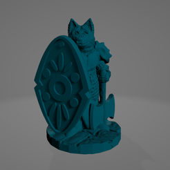 Canid Heavy Axeman.png STL file Canid Heavy Axe Warrior・Model to download and 3D print