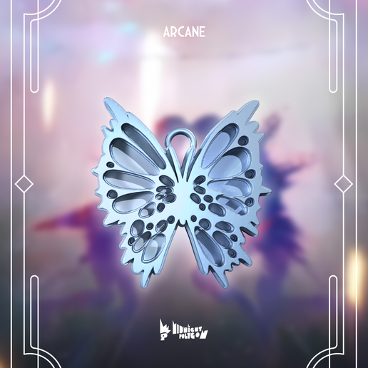 2_arcane_jayvik_charms_butterfly.png Llavero GRATIS inspirado en Arcane JayVik STL y OBJ
