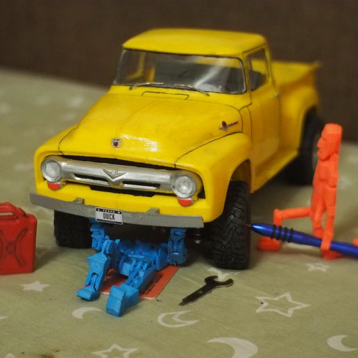 RC truck Ford F100 1956 on WPL 3D model