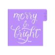 MERRY  BRINR.STL christmas pizza cutter set + stencil
