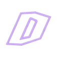 Demon SRT With Letter White D v1.stl Dodge SRT Demon Big Logo for LED 2 Versions