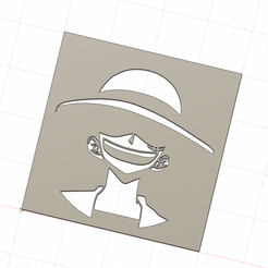 LUFFY-POUCHOIR-v0.png Файл STL Трафарет Луффи (One Piece)・Модель 3D-принтера для скачивания