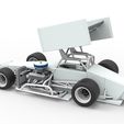 12.jpg Supermodified front engine Winged race car V4 Scale 1:25
