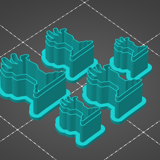 Halloween Zombie Hand Polymer Clay Stud Cutter 3D model