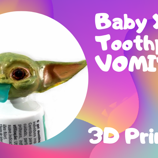 Download STL file Baby Yoda Toothpaste Vomit • 3D printing object ・ Cults