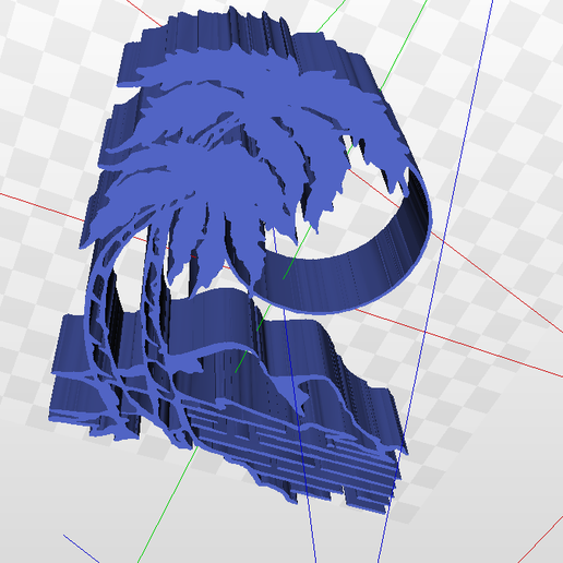 Download STL file Palm Tree Mountains Scene • 3D print template ・ Cults