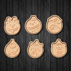 unnamed2.jpg 3D file Cute Christmas cookie cutters Set of 6・3D printable model to download, roxengames