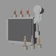 T6.png HO scale Industrial transformer 1:87, 1:72, 1:76, 1:64,