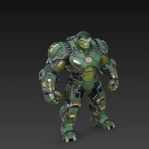 Iron Hulk 3D Printable STL File | Mecha Brute Tabletop Miniature | Sci-Fi Superhero 3D Model