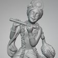 k4.jpg Lord Krishna with Flute and Peacock Model in Frame