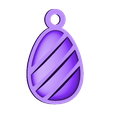 Egg Pendant Stripes Whole.stl STL-Datei Ostereier-Anhänger・3D-druckbares Design zum Herunterladen