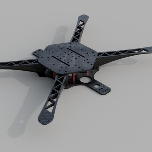rendu_perspective_drone_n°1.png STL file quadcopter drone chassis・3D printable model to download, theo24000