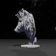 duntitled.png wolf (hairy model stl)