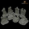 Gothic-Tombstone-All-Broken-Thumbnail-V1.jpg Graveyard Gravestone and Obelisk Marker Pack - LegendGames