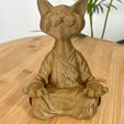 IMG_4131-conv.jpeg STL file CAT BUDDHA / EASY PRINT NO SUPPORTS・Model to download and 3D print