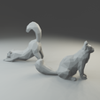 3.png Low polygon Maine Coon cat 3D print model  in two poses