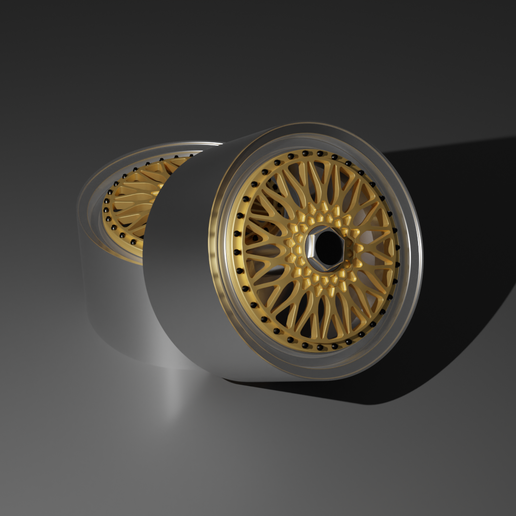 BBS RS ZERO LIP RIM FOR MODEL 1/24 1/18 1/12 3D model