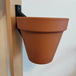 IMG_20230927_161019.jpg STL file Wall-Mounted Plant Pot Holder・3D printer design to download