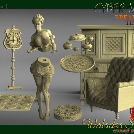 5tertw.jpg Datei Cyber Maid 2 cyber vintage herunterladen • Design für 3D-Drucker, walades