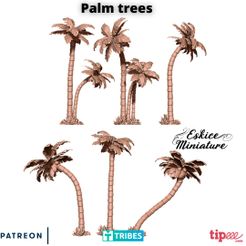 Palmiers.jpg Fichier 3D Palm trees - 28mm・Objet imprimable en 3D à télécharger