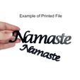 Example of Printed File Namaste Phrase, Yoga Art