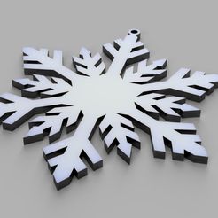 S5-v1.jpg STL file Snowflake Ornament version 5・3D printer design to download
