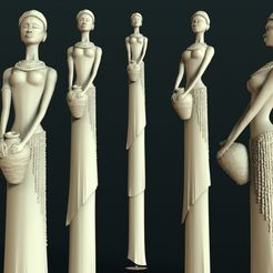 Africa_5_1.jpg Free STL file African statue・Template to download and 3D print