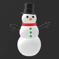 Image.jpg Fichier STL Bonhomme de neige Hiver Noël Neige Givre・Objet pour impression 3D à télécharger