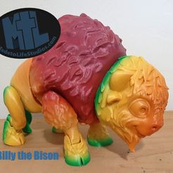 BillyRainbowProfile.jpg Fichier STL Billy The Bison・Design pour imprimante 3D à télécharger