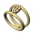 volume1.jpg Triangular diamond cluster open ring US sizes 6to10 3D print model