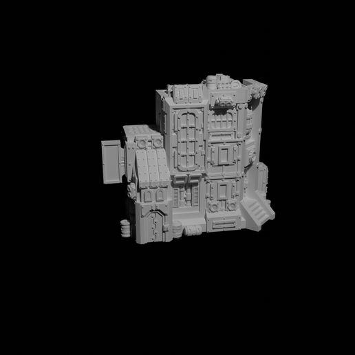 Tech-Shanry-building-1-001a.jpg 6mm/8mm crude grimdark tech shanty - set 01