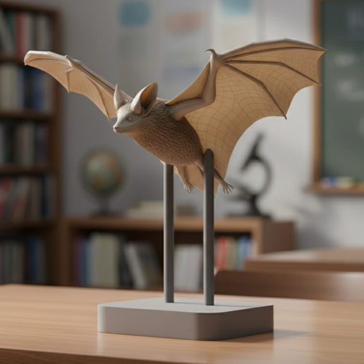 Educational Bat Anatomy 3D Model