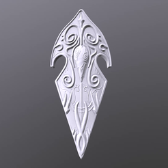 Elven-shield-1.png Archivo STL Escudo de los elfos・Plan de impresión en 3D para descargar, FinnsForge