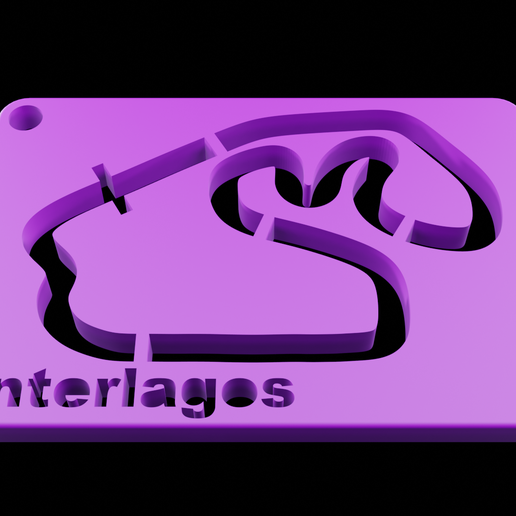 inter13.png 3D-Datei Strecke Formel 1 Schlüsselanhänger Interlagos Drucken 3d kostenlos・Vorlage für den 3D-Druck zum herunterladen, MCS3d