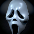 Untitled_Viewport_006.png Ghost face Scream mascara Ghost Face Mascara Scream Usable Mask Halloween real size