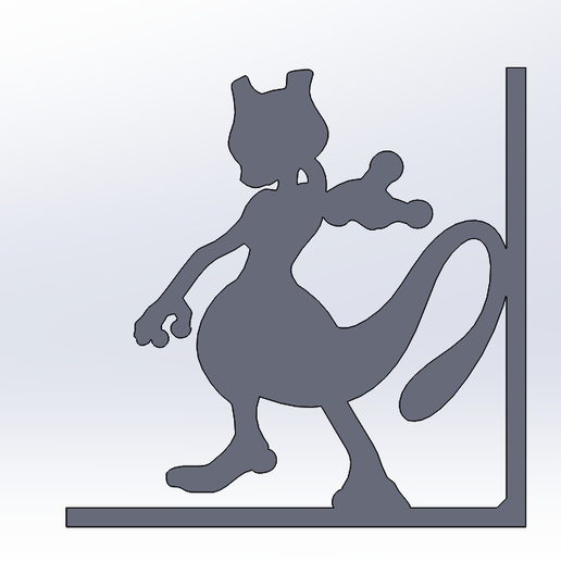 Pokemon Mewto Bookend 3D model