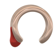 fem-jewel-24 v8-00.png STL file fake lips nose hoop with cross shaped flower FAKE NIPPLE PIERCING Female male Non-Piercing Body Jewellery Bondage Weight Female DREADLOCK BEAD DREAD BEADS RING EAR femJ-24 vampire version 3d print cnc・3D printer design to download