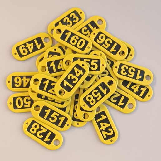 🗝️ NUMBER KEYCHAIN SET 21- 50・ STL File for 3D printing・Cults