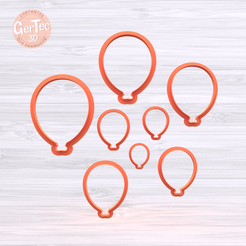 1.314.png Archivo STL GLOBOS CORTADOR CONTORNOS / COOKIE CUTTER balloons・Modelo de impresora 3D para descargar