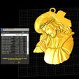3.jpg Jesus with a cross pendant medallion jewelry 3D print model