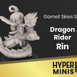 Dragon-Rider-Rin.png Descargar archivo STL Chibi Dragon Rider Rin • Diseño imprimible en 3D, HyperMiniatures