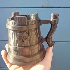 ec2e3080b3396f96826aa2767a86fd00_display_large.jpg Бесплатный STL файл Skull Mug・Объект для скачивания и 3D печати