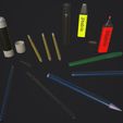 stationery_pack_1.jpg Stationery 3D Model Collection