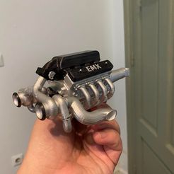 11111.jpg Free OBJ file Twin Turbo V8 Engine・3D printing design to download
