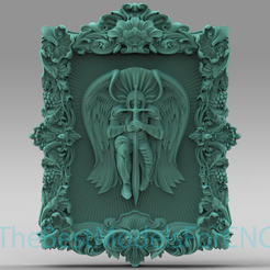 Knight-on-Knees.png 3D Model STL File for CNC Router Laser & 3D Printer Knight on Knees