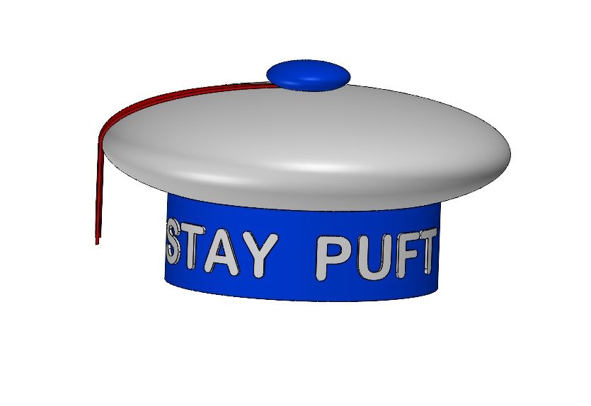 STL file Marshmallow Stay Puft Hat - Ghostbusters・3D printable model to ...