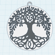 tree-of-life-pandant-round.png Tree of Life pendant, printable Sacred Tree decoration, spiritual wall art decor, tag, keychain, fridge magnet