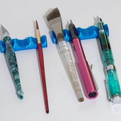 PenRest34.jpg Free 3D file Pen/Brush/Tool/Chopstick Linear Rest Customizer・3D printer design to download